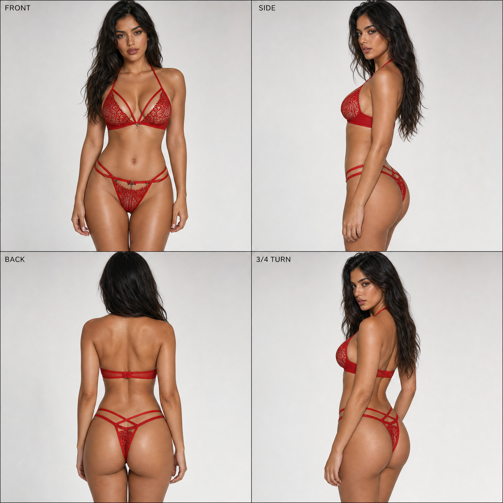 838-SET-3 Ensemble 2 pcs - Rouge