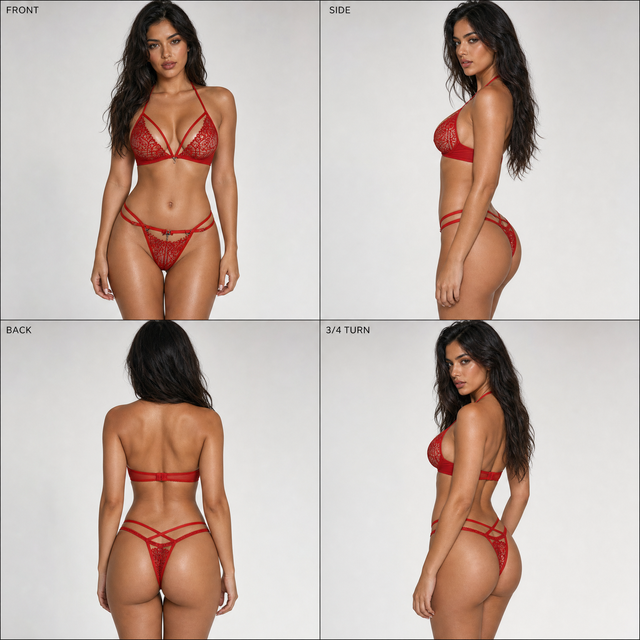 838-SET-3 Ensemble 2 pcs - Rouge