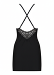 828-CHE-1 Nuisette et String - Noir