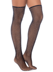 Bas résille noire avec strass
