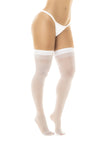Bas sexy blanc transparent