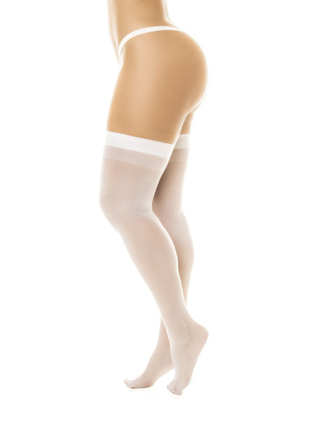 Bas sexy blanc transparent