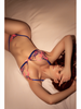 Ensemble lingerie bleu et rose brodé avec lignes épurées – Mapalé