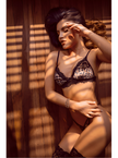 Ensemble lingerie léopard en dentelle effet velours – Mapalé