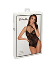 First Kiss 248 body en dentelle avec collier - noir