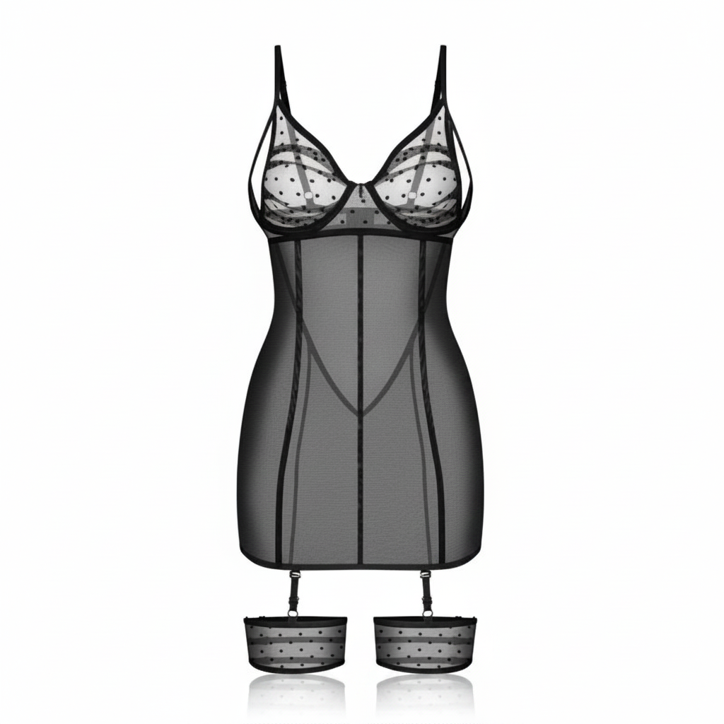 Nuites nuisette et string - Noirs