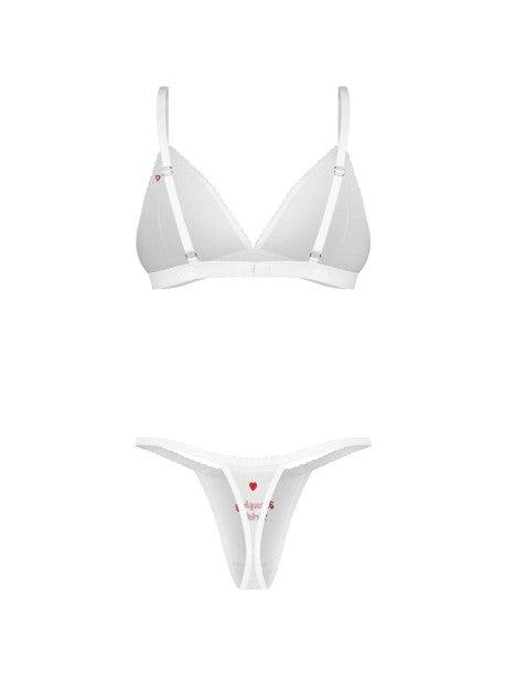 Weddya Bride ensemble de lingerie 3 pièces - rose